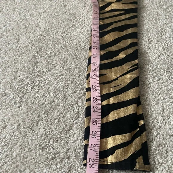 Hudson Nico Black & Gold Zebra Print Jeans Size 24 - Picture 10 of 12